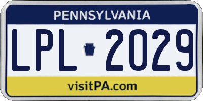 PA license plate LPL2029
