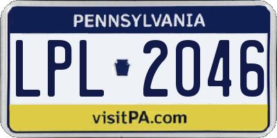 PA license plate LPL2046