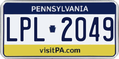 PA license plate LPL2049