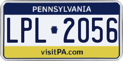 PA license plate LPL2056