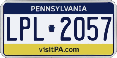 PA license plate LPL2057