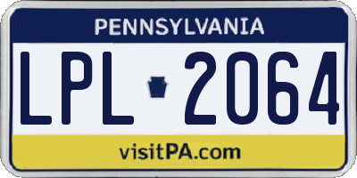 PA license plate LPL2064
