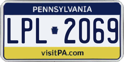 PA license plate LPL2069