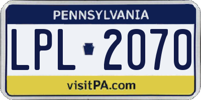 PA license plate LPL2070