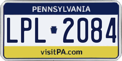 PA license plate LPL2084