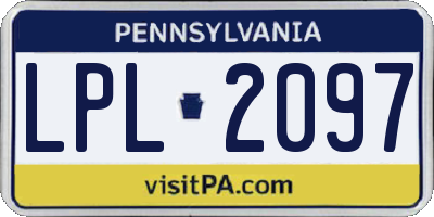 PA license plate LPL2097