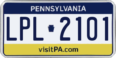 PA license plate LPL2101