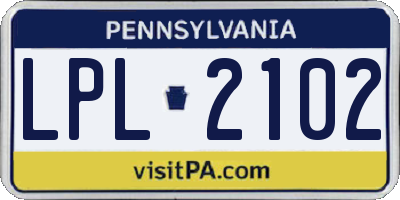 PA license plate LPL2102