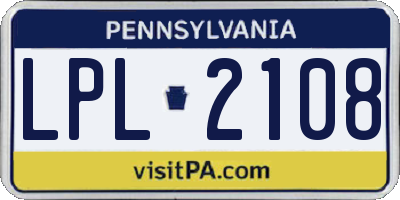 PA license plate LPL2108