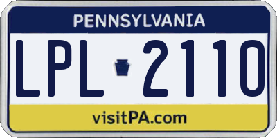 PA license plate LPL2110