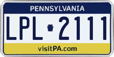PA license plate LPL2111
