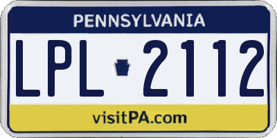 PA license plate LPL2112