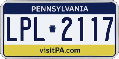 PA license plate LPL2117