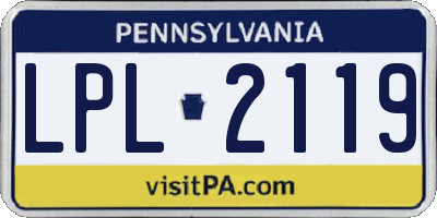 PA license plate LPL2119