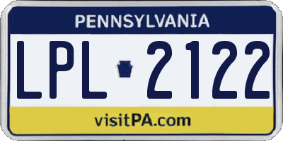 PA license plate LPL2122