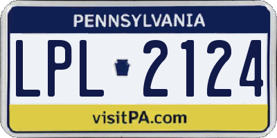 PA license plate LPL2124