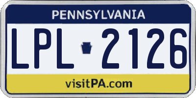 PA license plate LPL2126