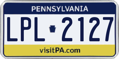 PA license plate LPL2127