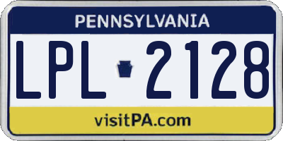 PA license plate LPL2128