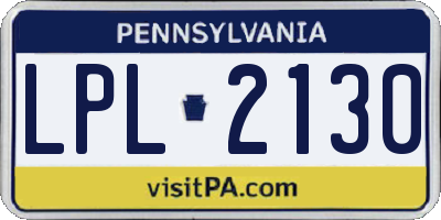 PA license plate LPL2130