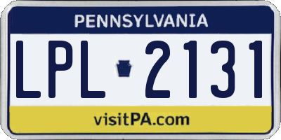 PA license plate LPL2131