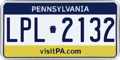 PA license plate LPL2132