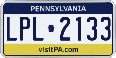 PA license plate LPL2133