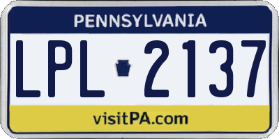 PA license plate LPL2137