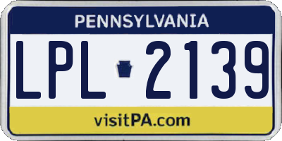 PA license plate LPL2139