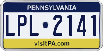 PA license plate LPL2141
