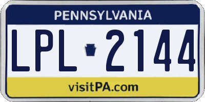 PA license plate LPL2144
