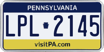 PA license plate LPL2145