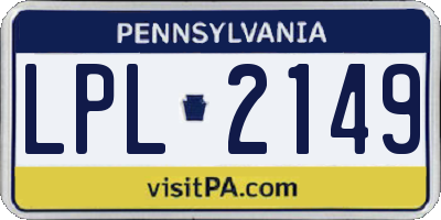 PA license plate LPL2149