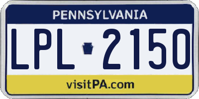 PA license plate LPL2150