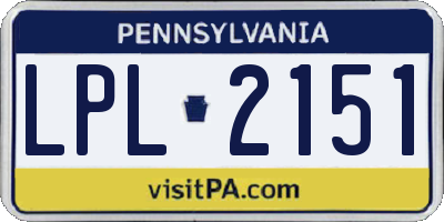 PA license plate LPL2151