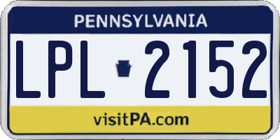 PA license plate LPL2152