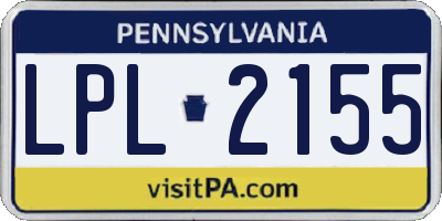PA license plate LPL2155