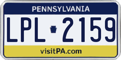 PA license plate LPL2159