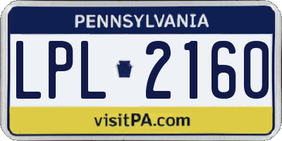 PA license plate LPL2160
