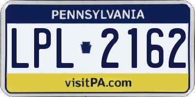 PA license plate LPL2162