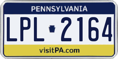 PA license plate LPL2164