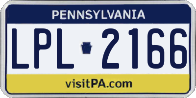 PA license plate LPL2166