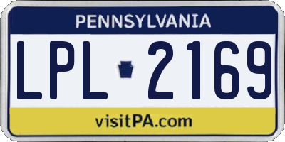 PA license plate LPL2169