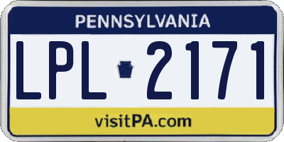 PA license plate LPL2171