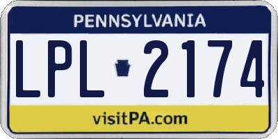 PA license plate LPL2174