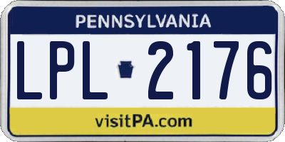 PA license plate LPL2176
