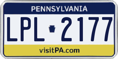 PA license plate LPL2177