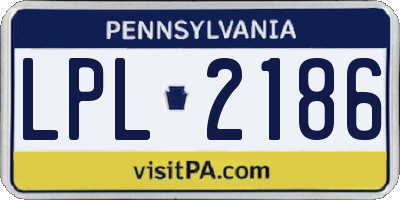 PA license plate LPL2186