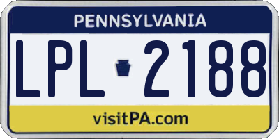 PA license plate LPL2188