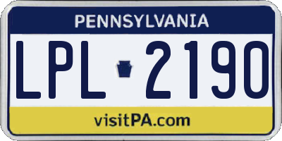 PA license plate LPL2190